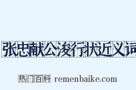 张忠献公浚行状近义词是什么意思的图片